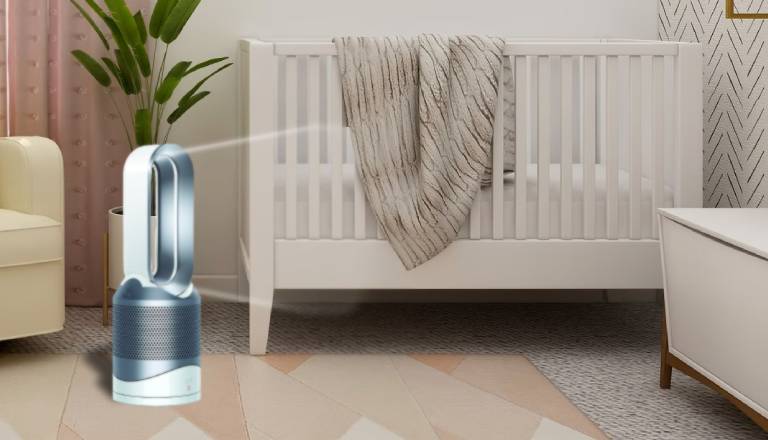 Dyson Pure Hot + Cool Link Tafelventilator In Babykamer